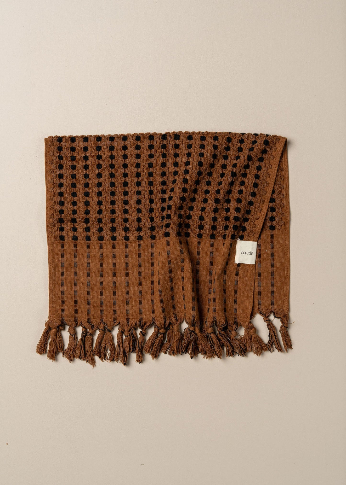 Chickpea Hand Towel- Chocolate/Black