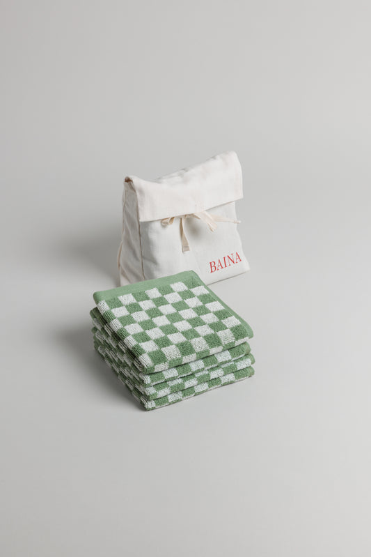 Face Cloth Gift Set 01- Sage & Chalk