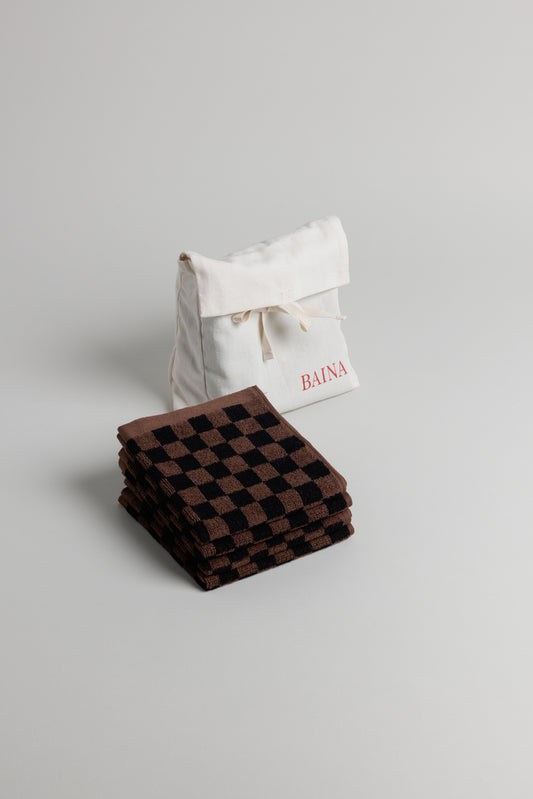 Face Cloth Gift Set 04- Tabac & Noir