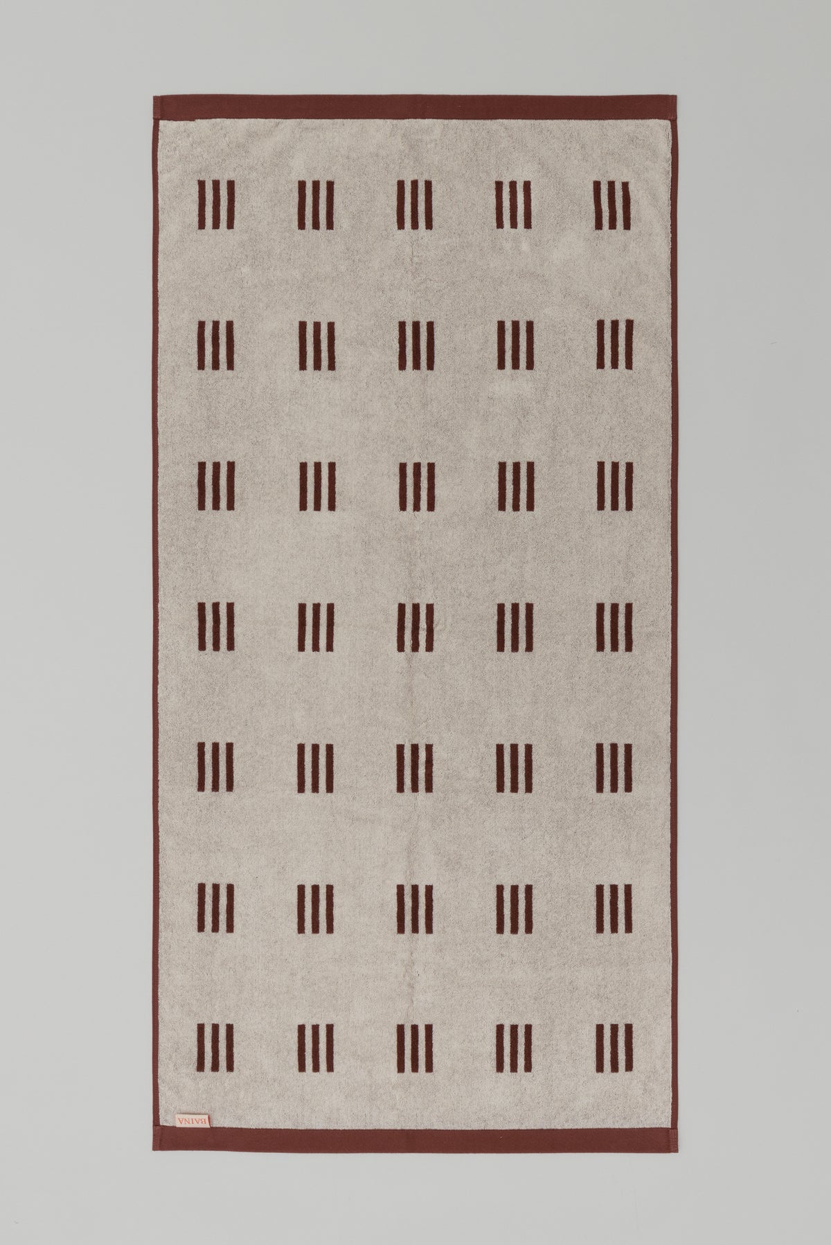 Claremont Bath Towel- Mudbrick & Crème