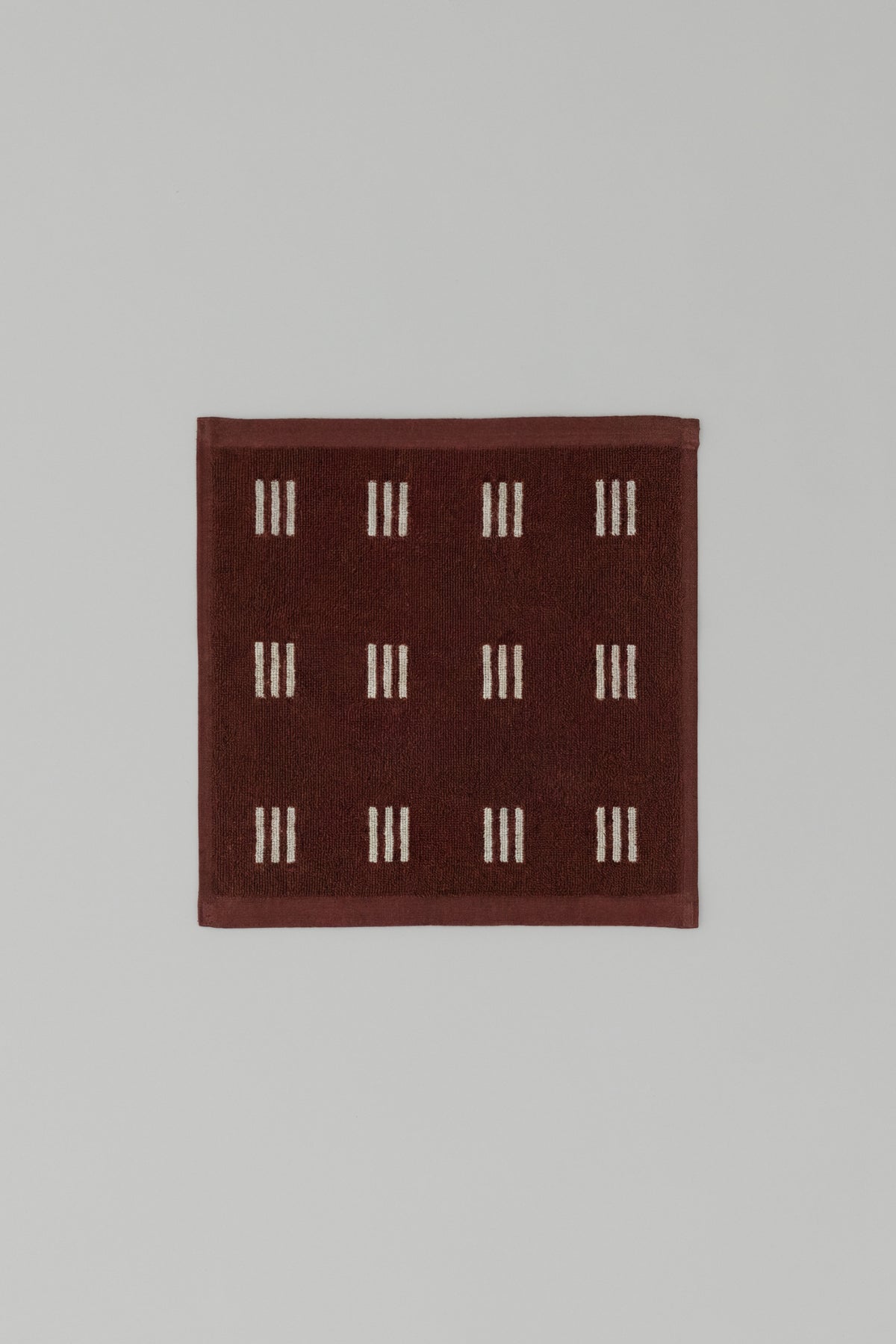 Selene Facecloth- Mudbrick & Crème