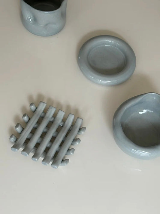 Grid Soap Dish- Steel
