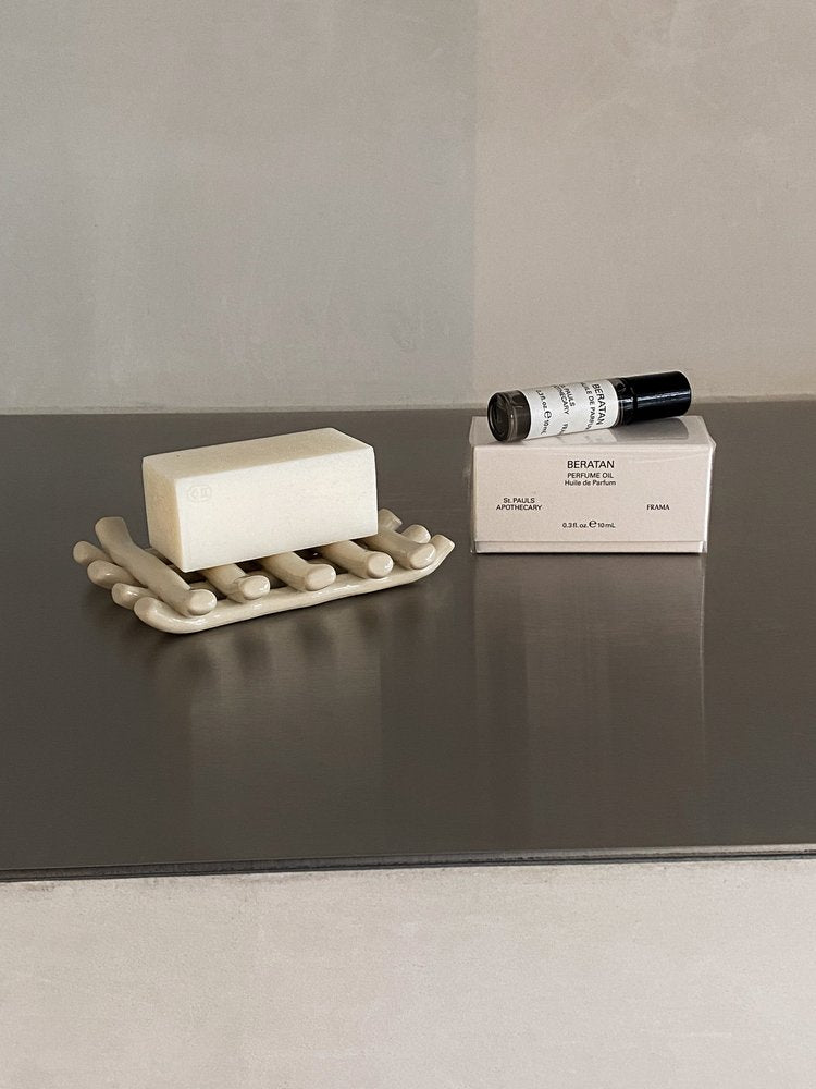 Grid Soap Dish- Cream