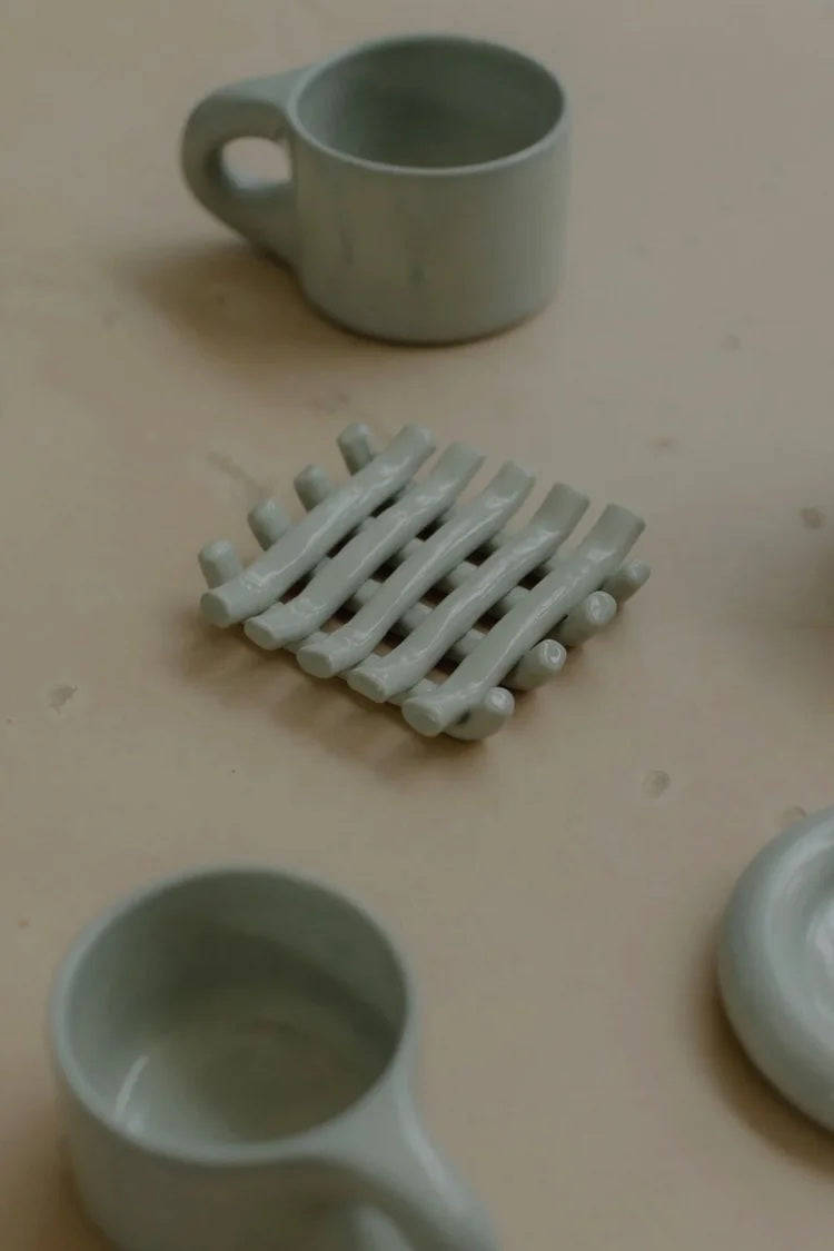 Grid Soap Dish- Steel