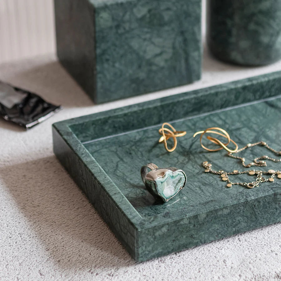 Marble deco tray- Dark Forest