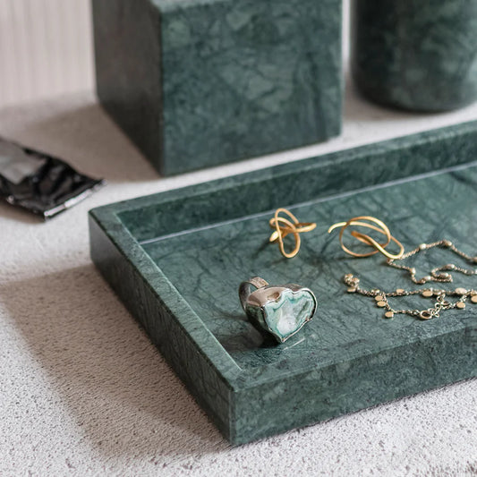 Marble deco tray- Dark Forest