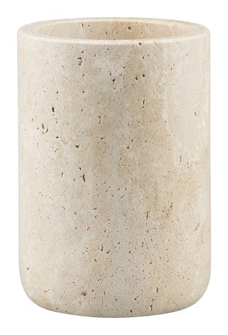 Travertine Toothbrush Holder- Linen