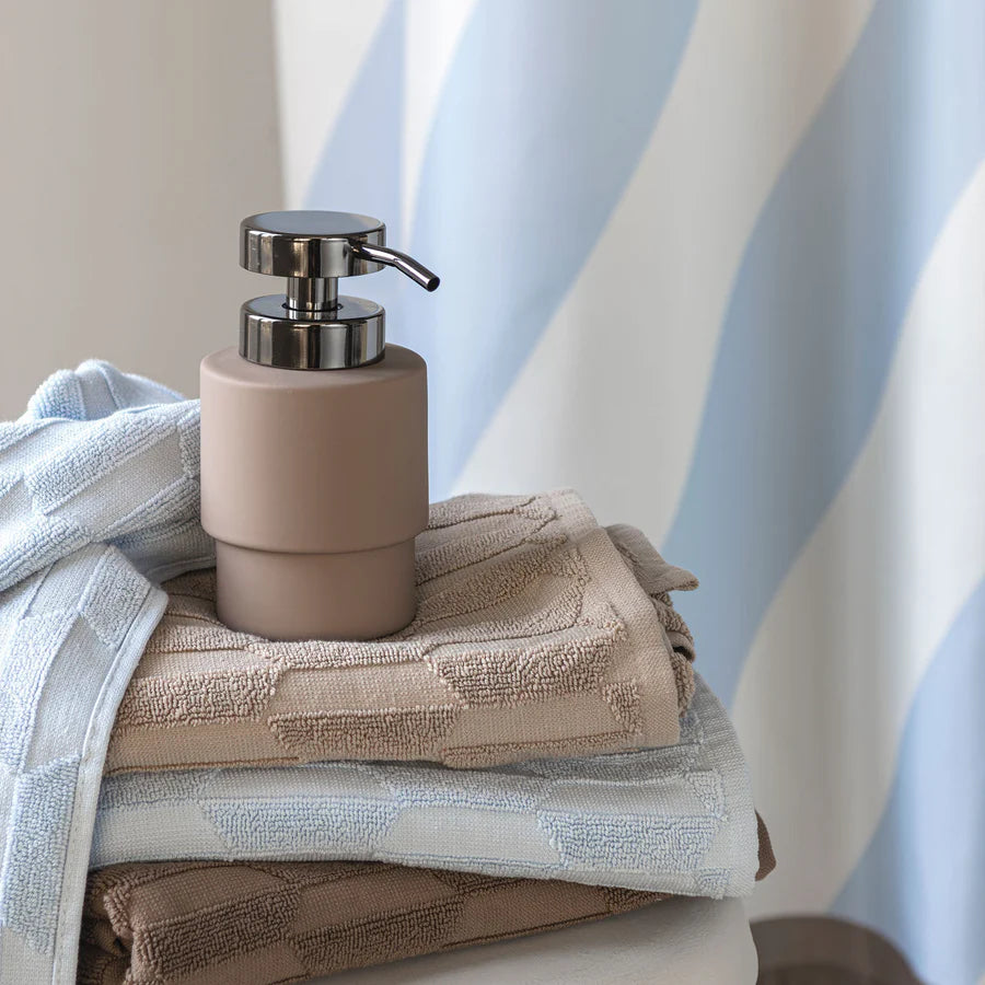 Diagonal Shower Curtain- Light Blue