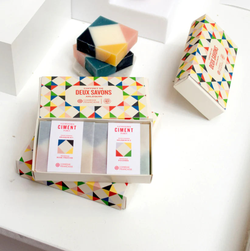 BOX OF 2 HARLEQUIN SOAPS - LA COMÉDIE FRANÇAISE