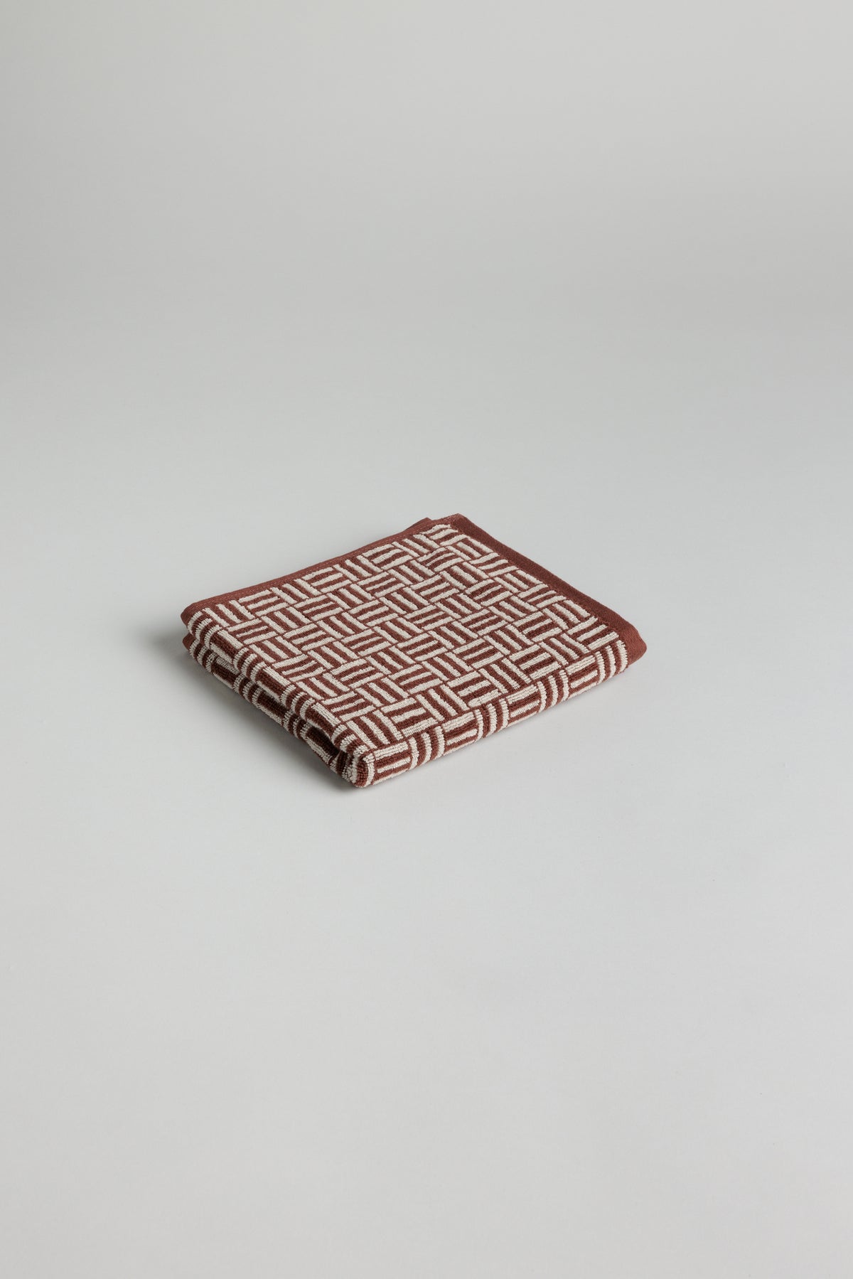 Torrens Hand Towel- Mudbrick & Crème