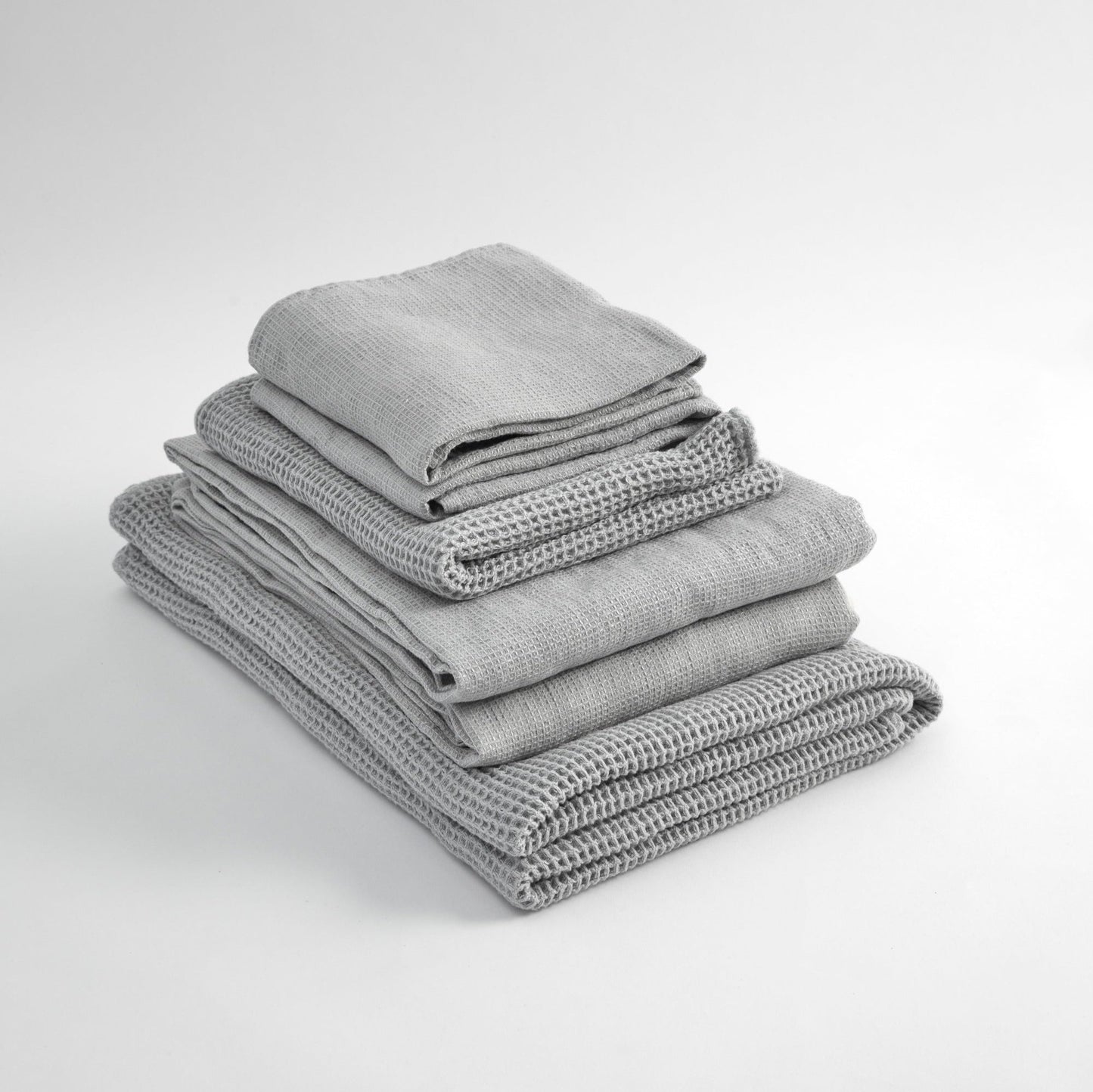 Waffle Bath Towel- Cloud Grey