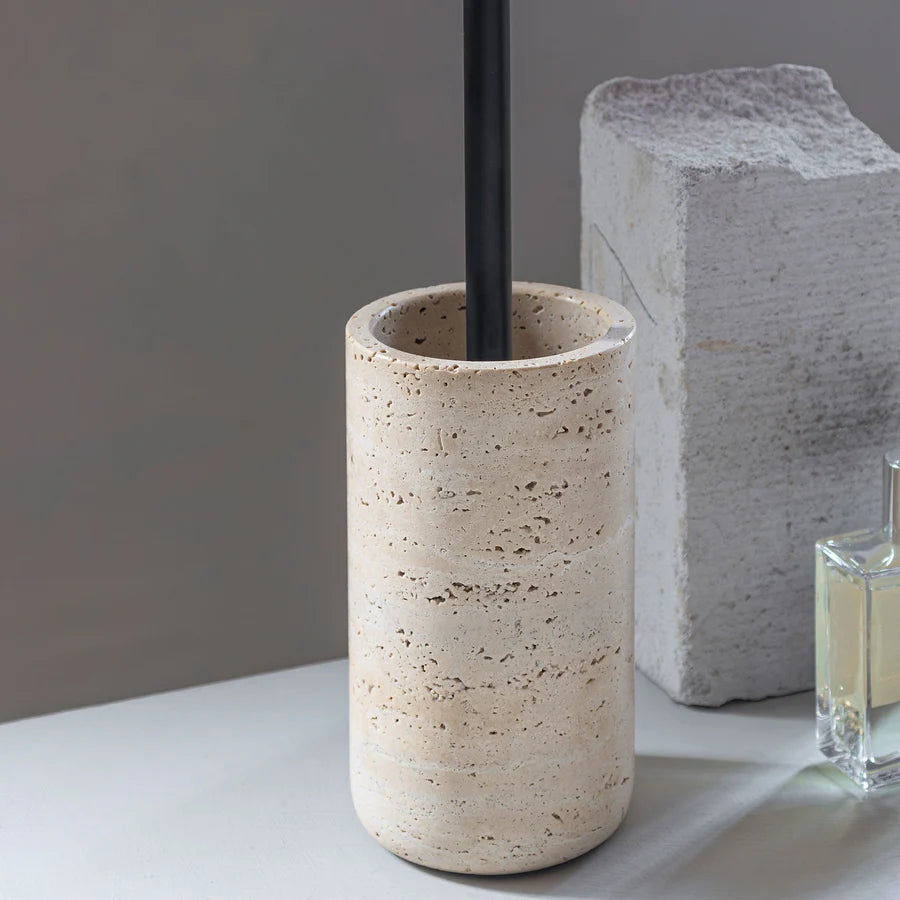 Travertine Toilet Brush- Linen