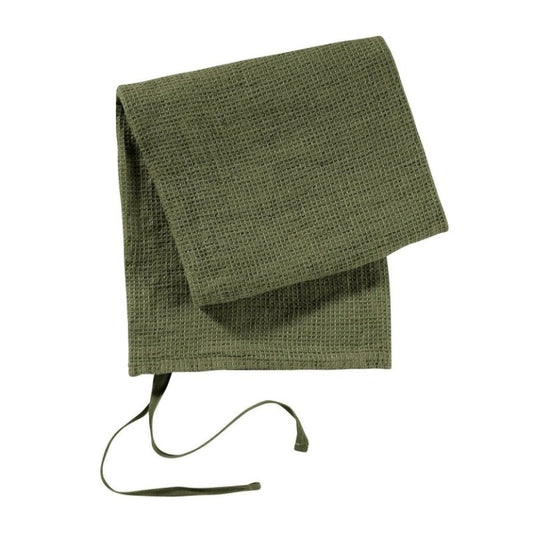 Waffle Hand Towel- Moss Green