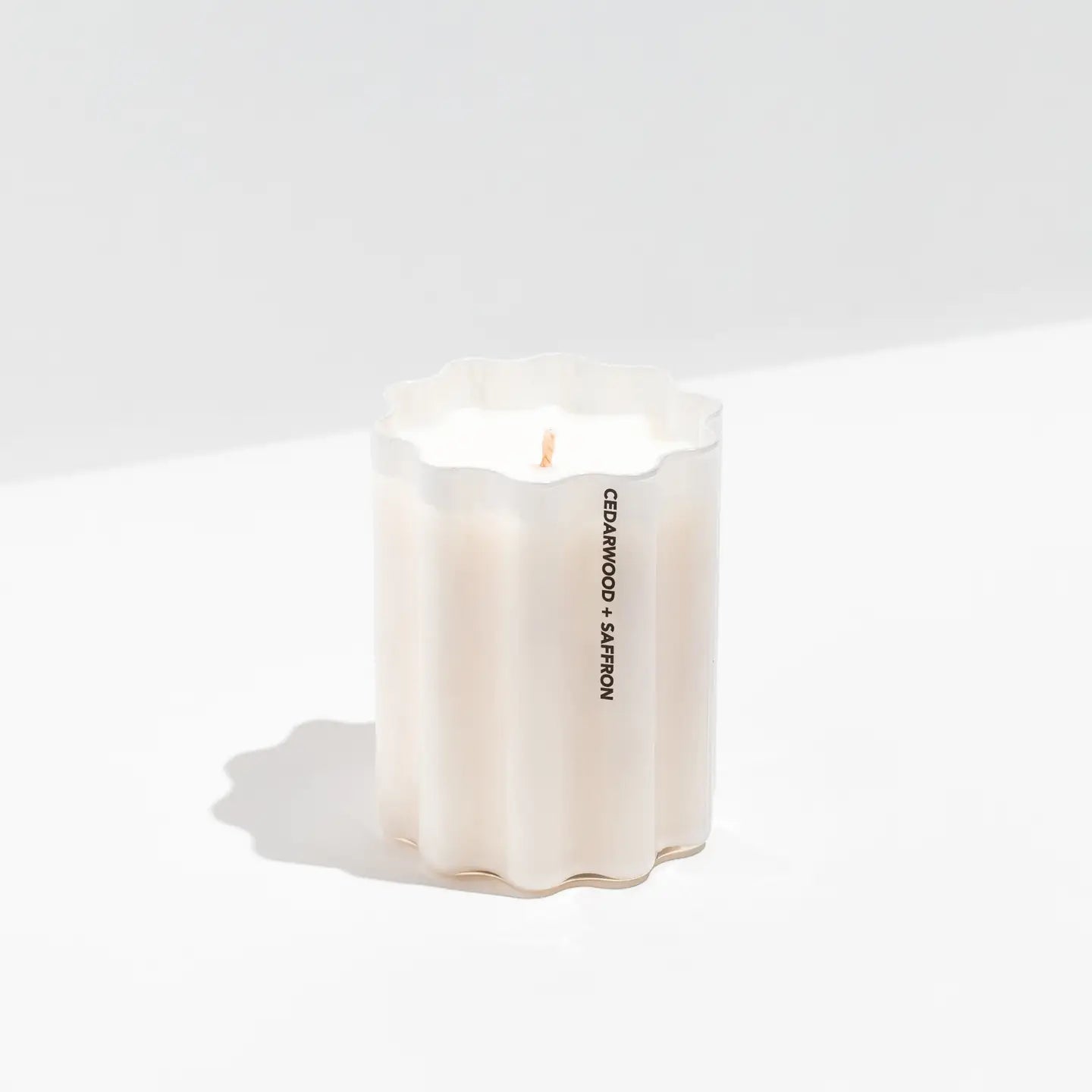 Wave Candle- Cedarwood + Saffron