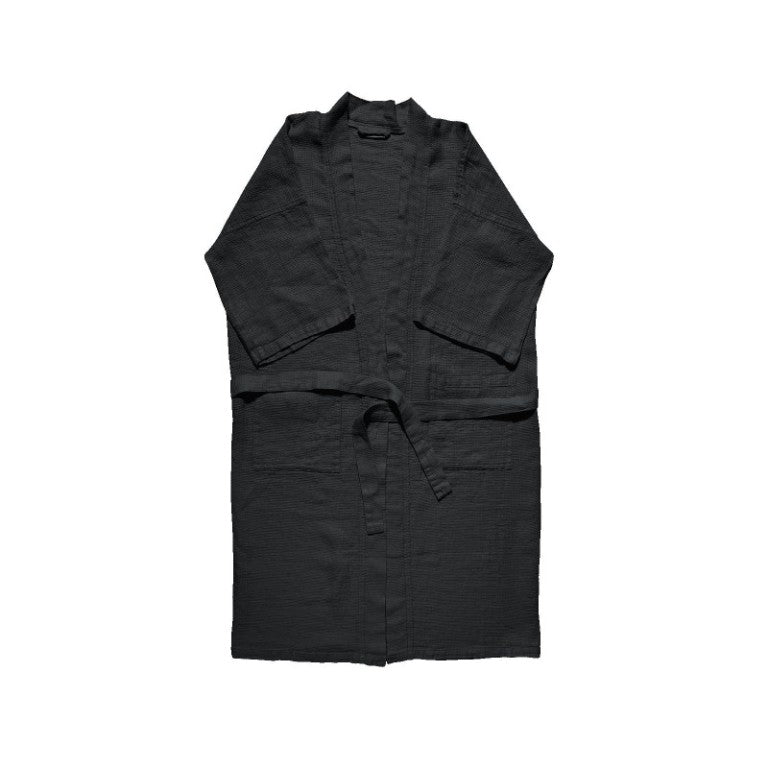 Waffle Kimono- Black