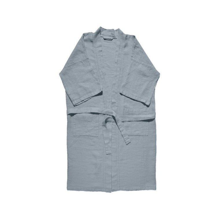 Waffle Kimono- Scandinavian Blue