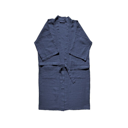Waffle Kimono- Midnight Blue
