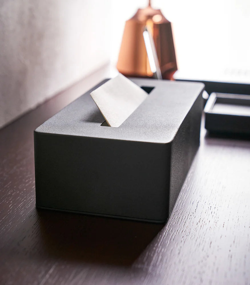 Tower Tissue Box Case- Black