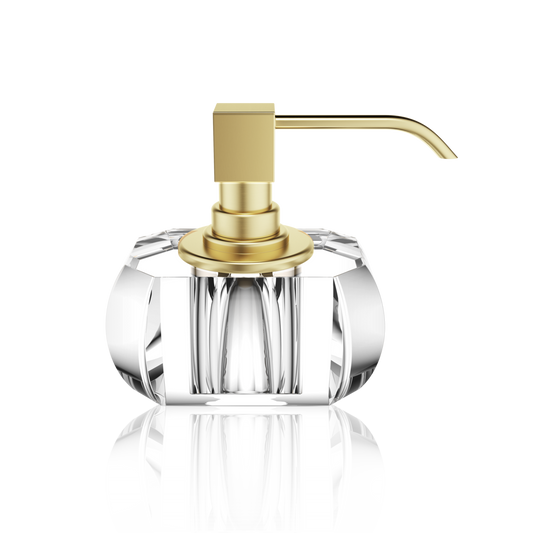 Kristall Soap Dispenser- Clear/Matt Gold