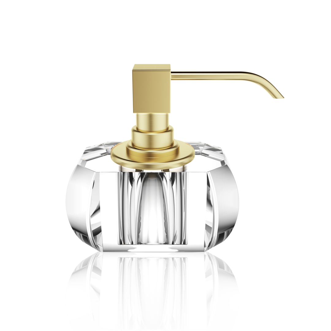 Kristall Soap Dispenser- Clear/Matt Gold