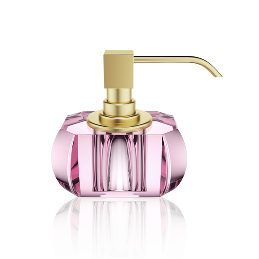 Kristall Soap Dispenser- Pink/Matt Gold