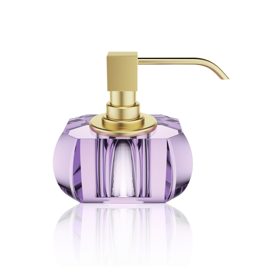 Kristall Soap Dispenser- Violet/Matt Gold