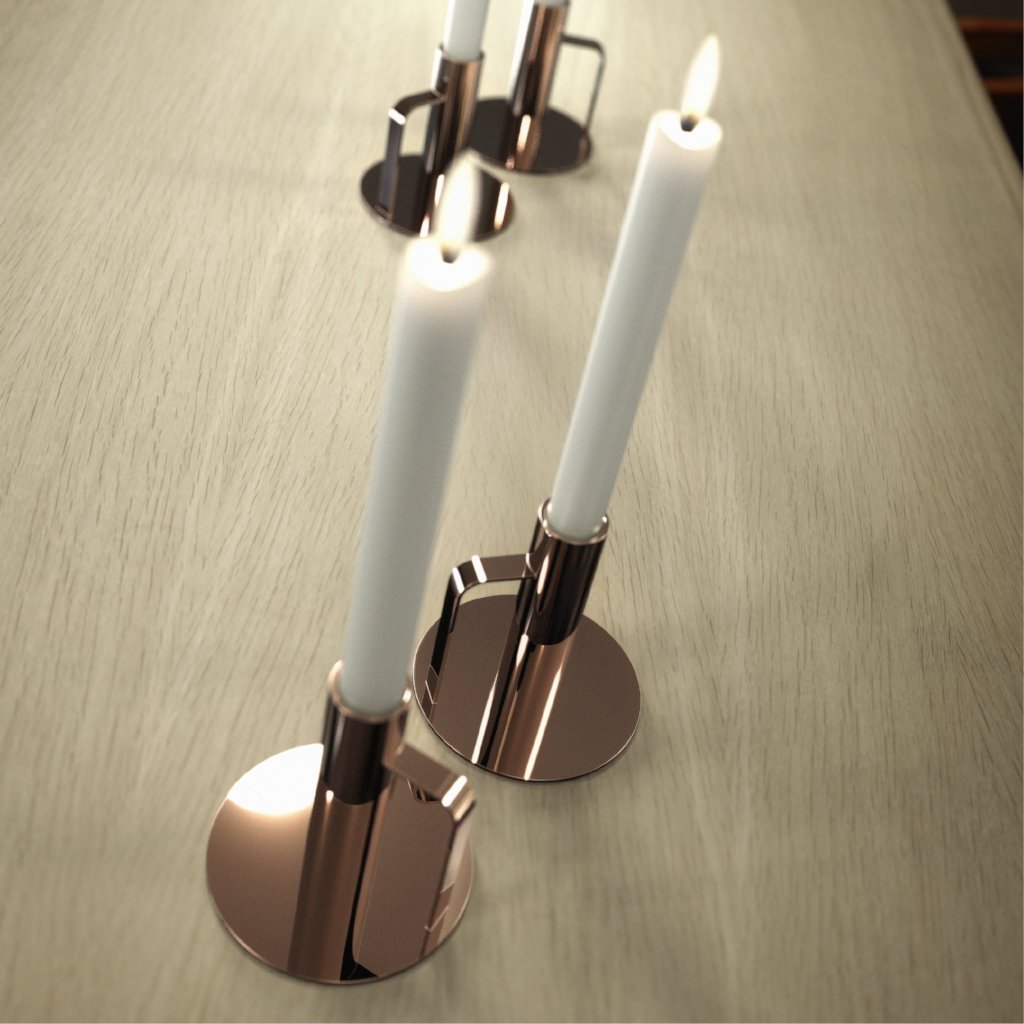 Chamberstick Candleholder- Copper