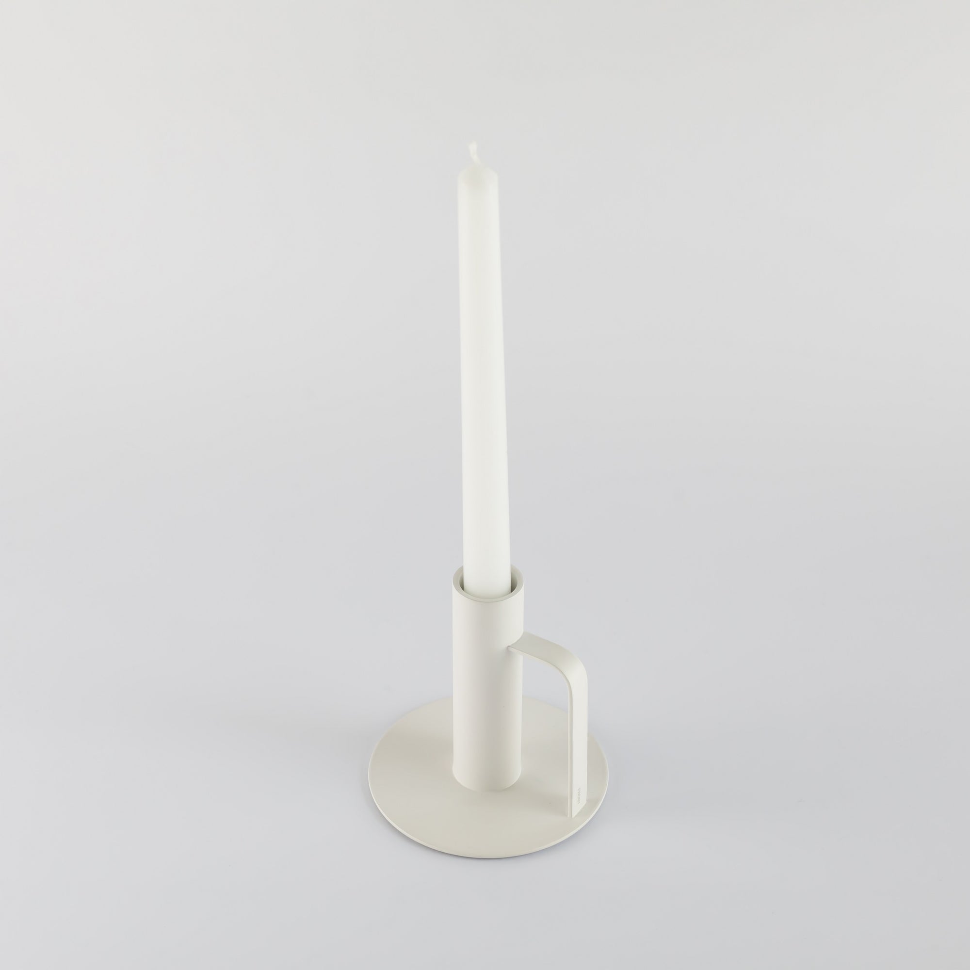 Chamberstick Candleholder- White