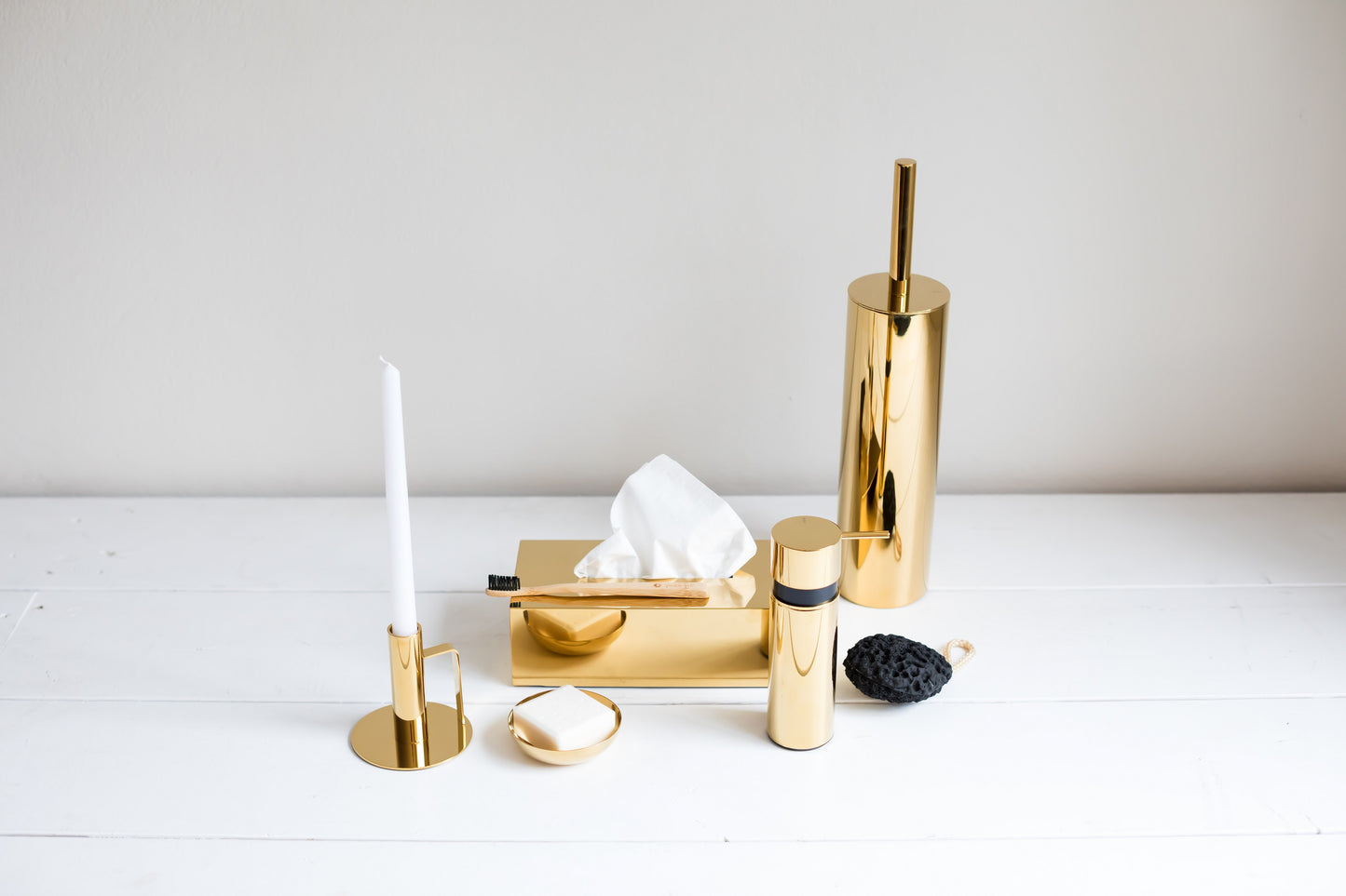 Chamberstick Candleholder- Gold