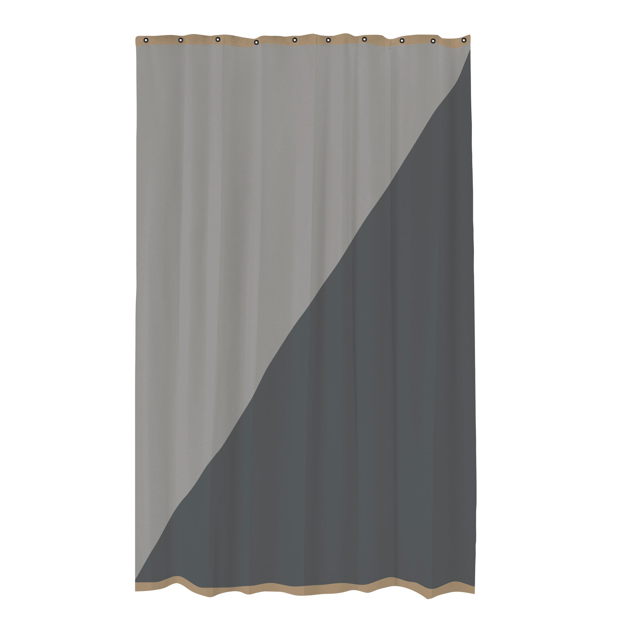 Duet Shower Curtain- Light Grey