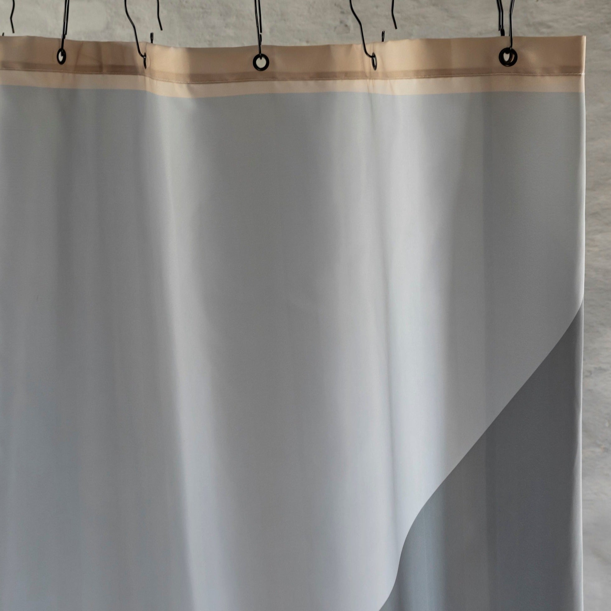 Duet Shower Curtain- Light Grey