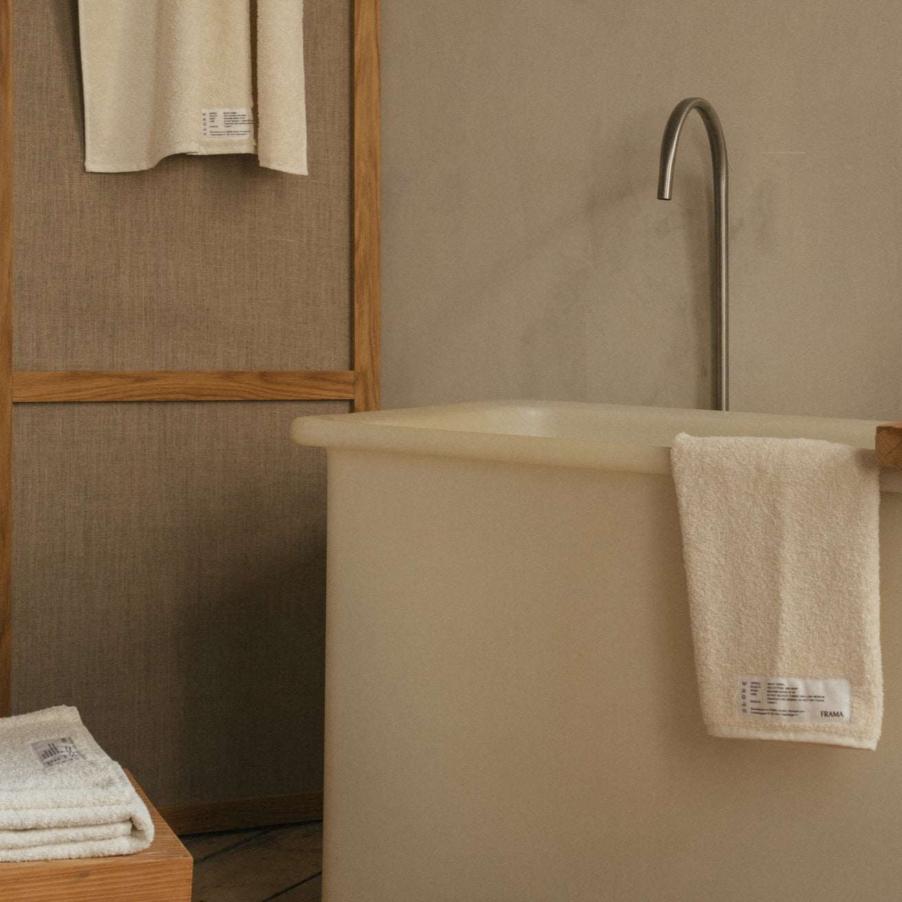 Heavy Hand Towel- Bone White