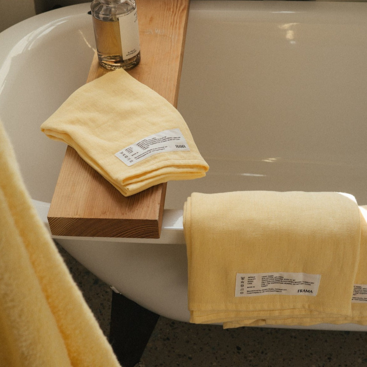 Light Bath Towel- Pale Yellow