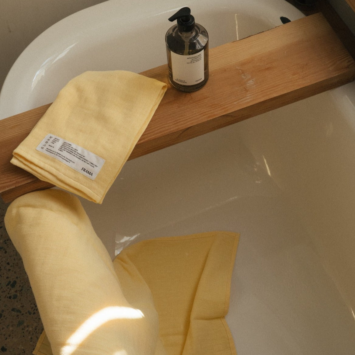 Light Bath Towel- Pale Yellow