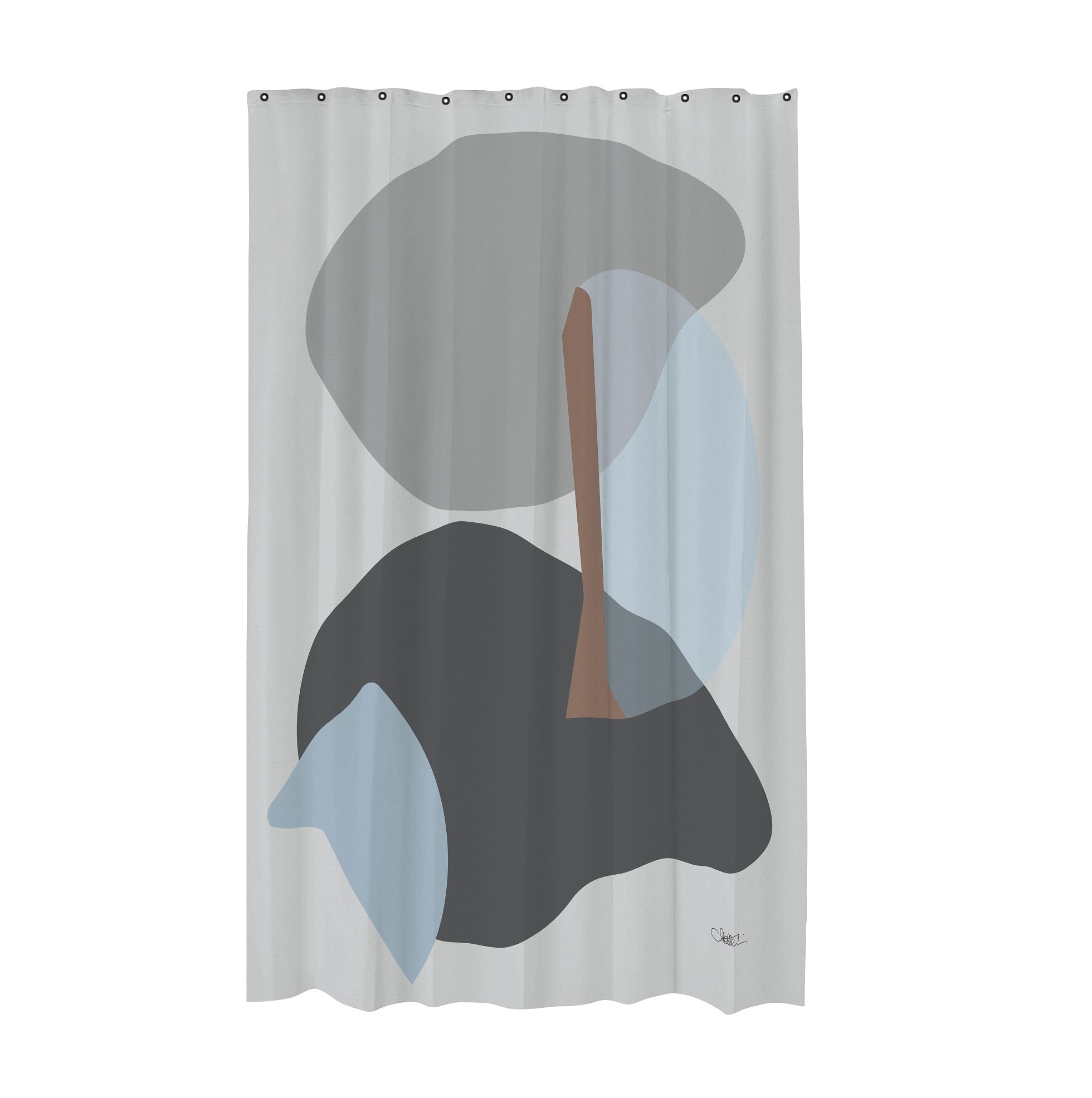 Gallery Shower Curtain- Light Grey