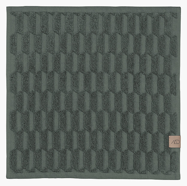 GEO Fingertip Towel- Pine Green (3 pcs)