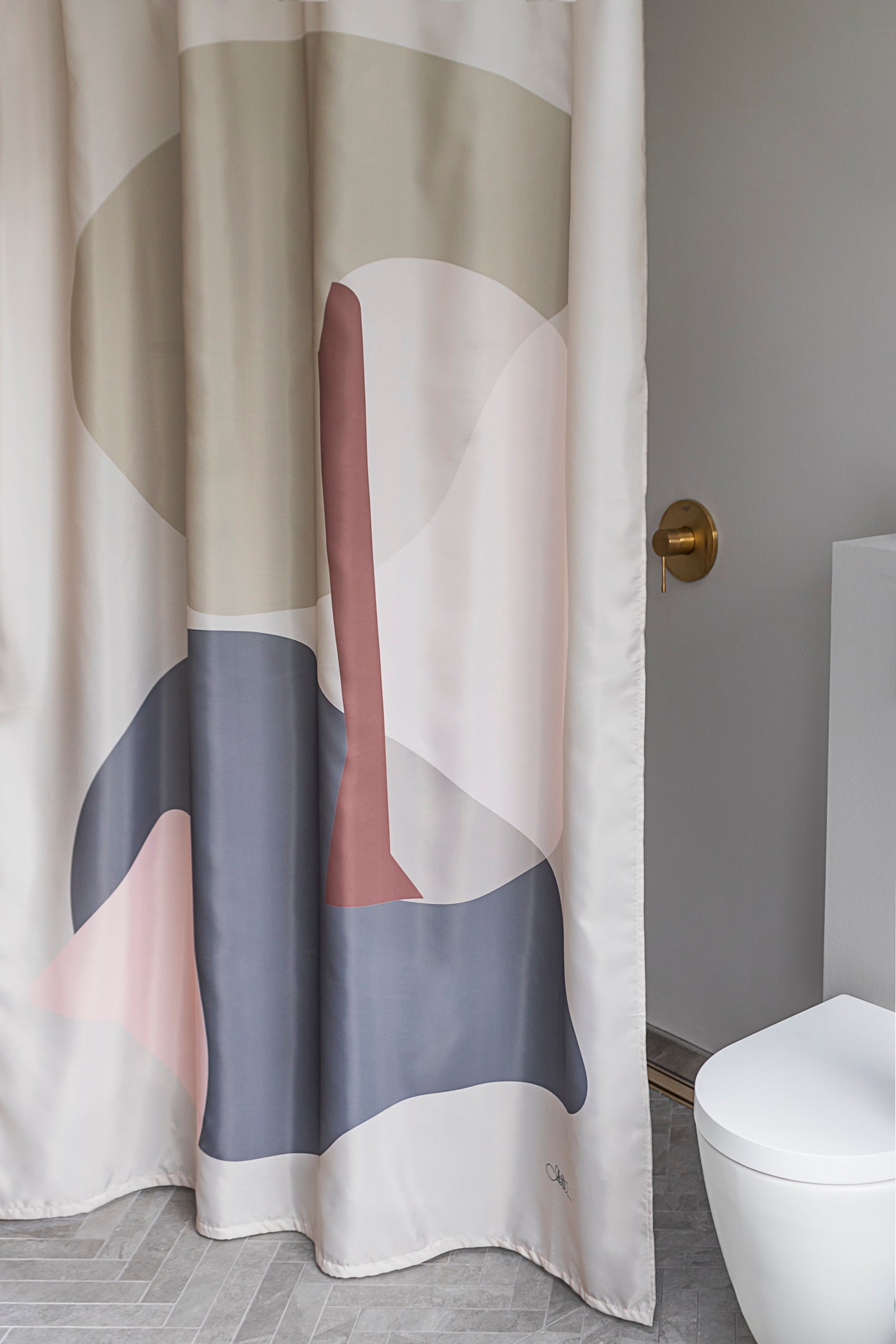 Gallery Shower Curtain- Sand