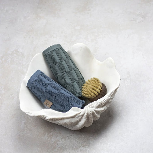 GEO Fingertip Towel- Pine Green (3 pcs)