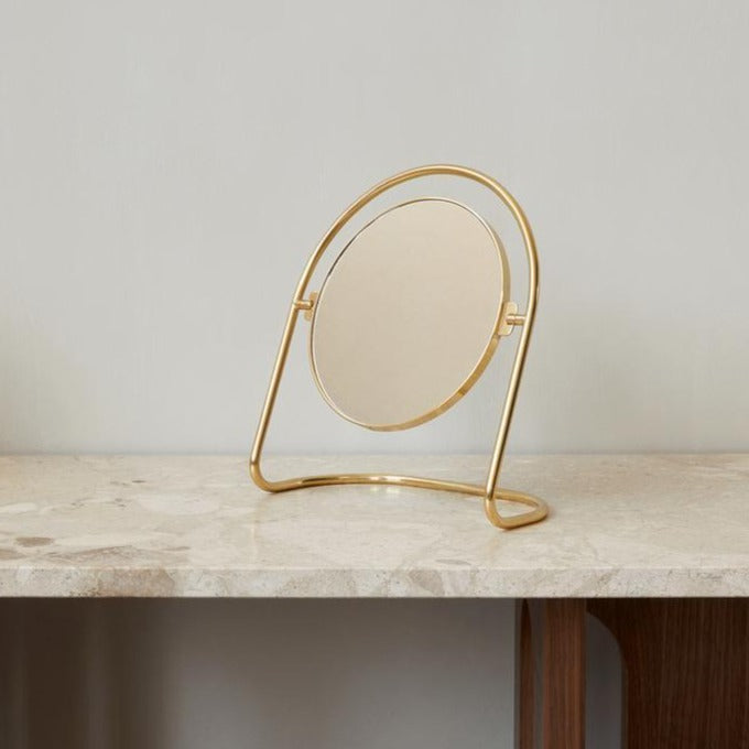 Nimbus Table Mirror- Polished Brass