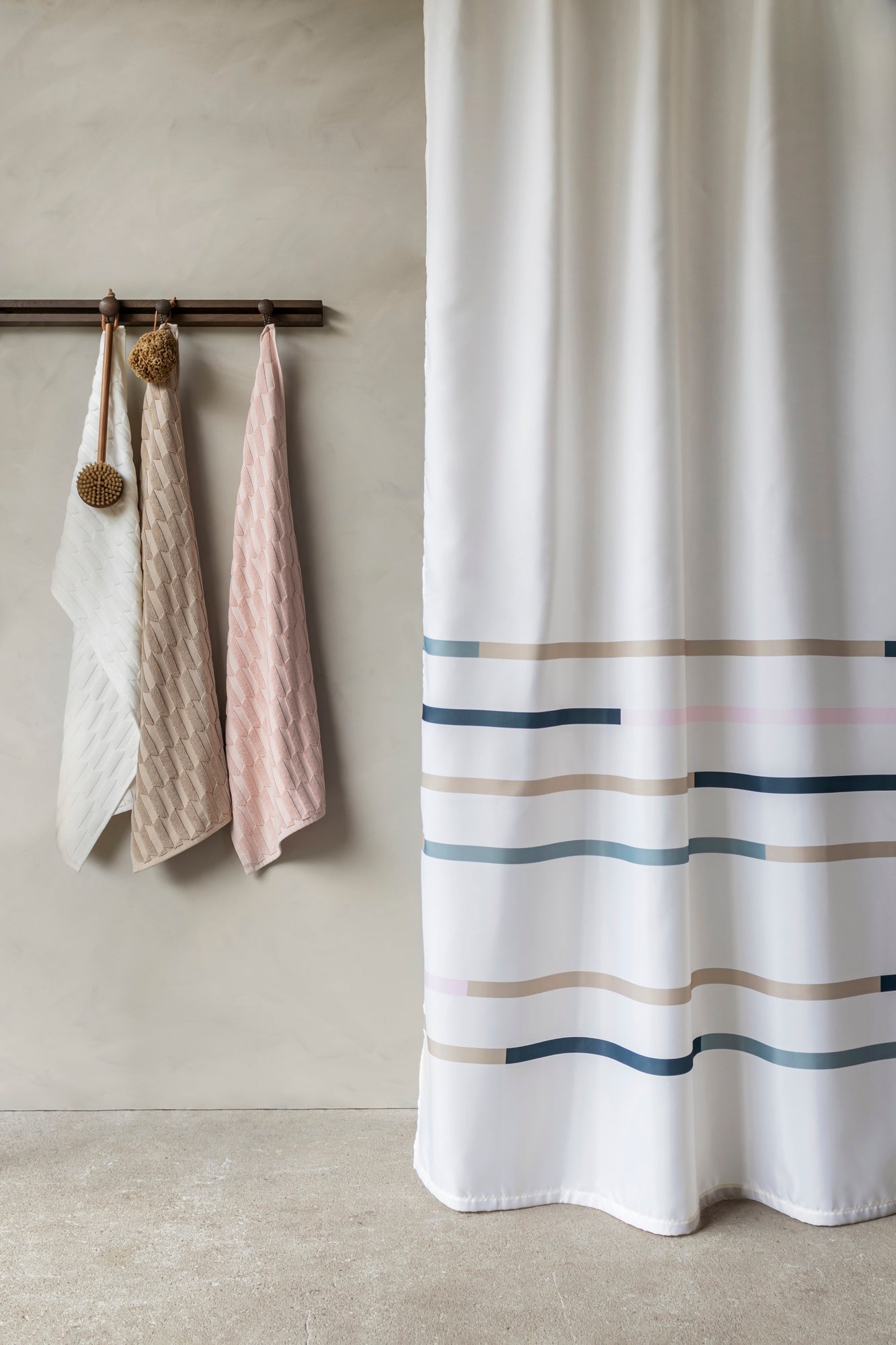 Mikado Shower Curtain- Off-White