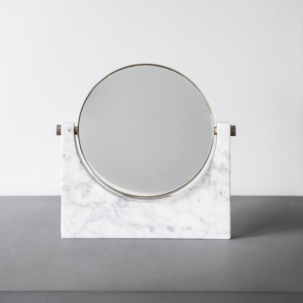 Pepe Marble Mirror- Brass/White