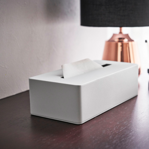 Tower Tissue Box Case- White