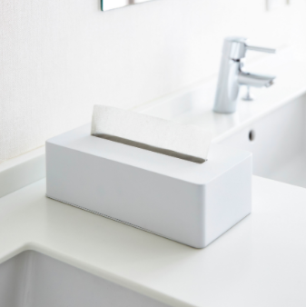 Tower Tissue Box Case- White