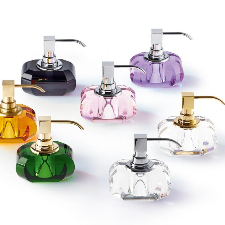 Kristall Soap Dispenser- English Green/Matt Gold