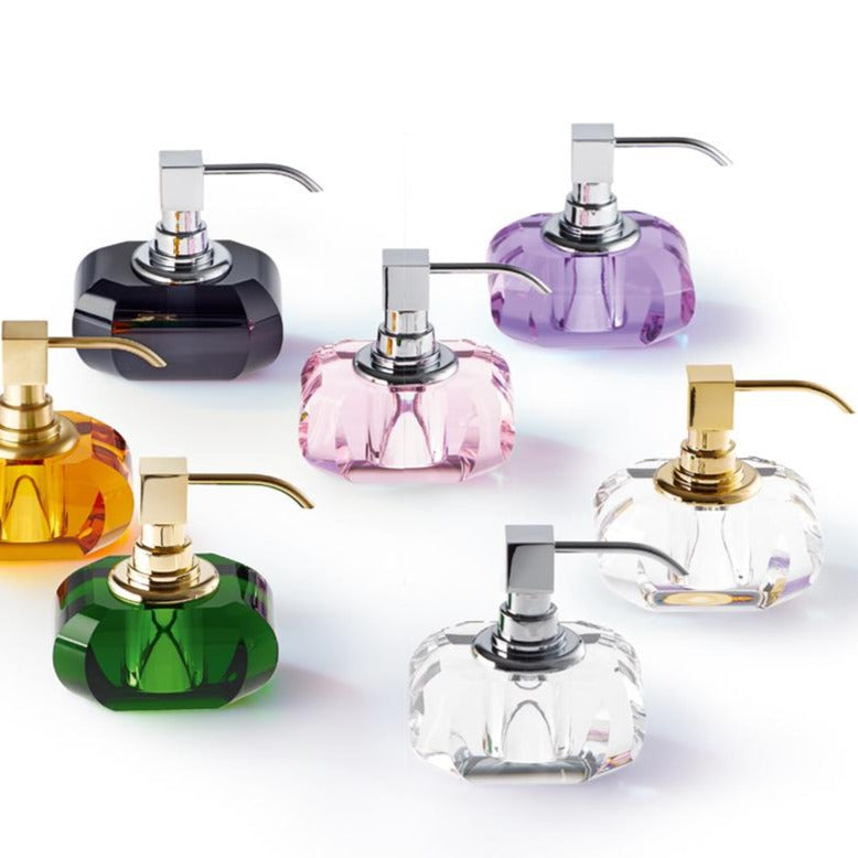 Kristall Soap Dispenser- Clear/Matt Gold