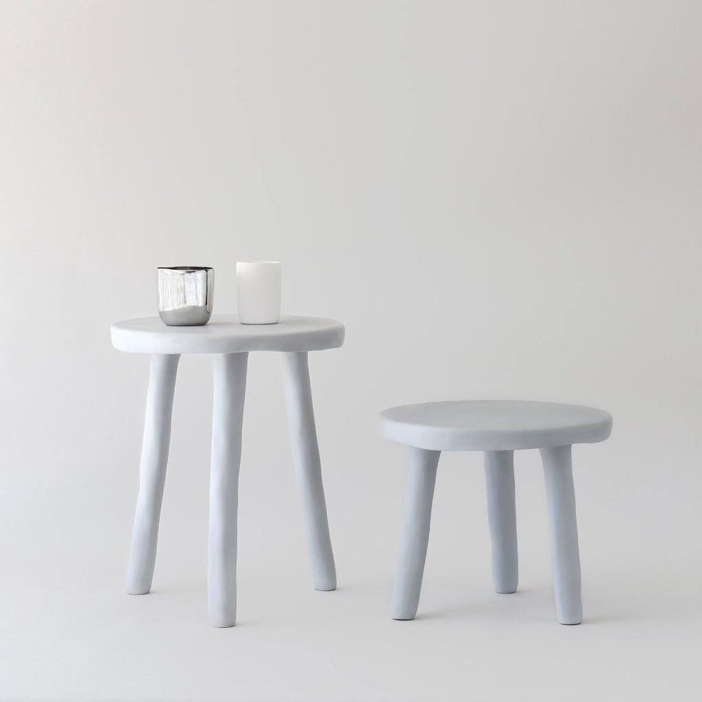 Sculpt Milking Stool- Cement