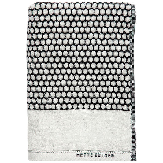 GRID Bath Towel- Black/Off-White