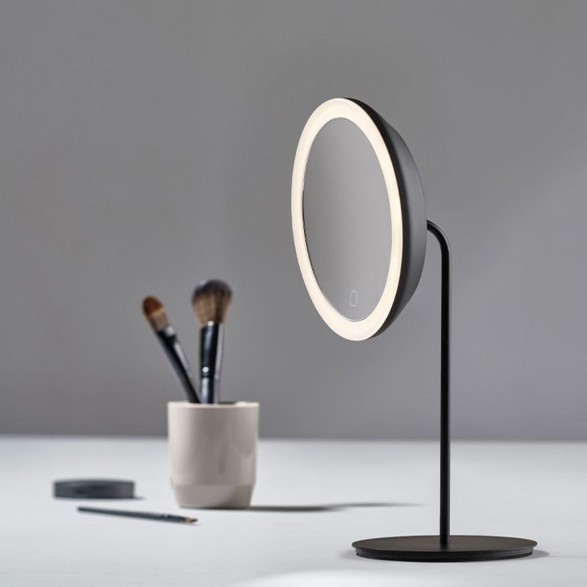 Zone freestanding mirror w/ Light- Black